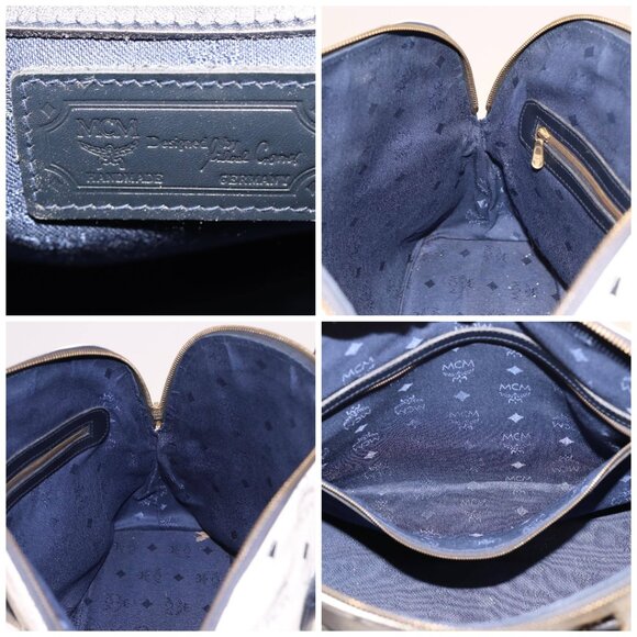 MCM Vicetos Logogram Hand Bag PVC 2way White - Picture 13 of 15